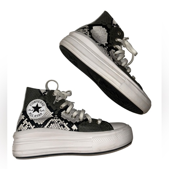 Converse l Chuck Taylor All Star Move High Authentic Glam Platform Sneakers 8 - Picture 7 of 10